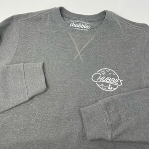 Chubbies Logo Crewneck Pullover Sweatshirt Gray Mens‎ Size Medium
